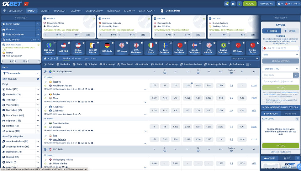 1xBet ekran görüntüsü