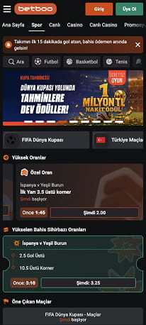 Betboo mobil ekran görüntüsü
