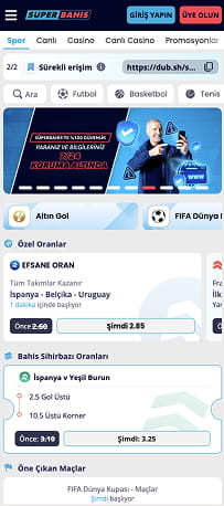 Süperbahis mobil ekran görüntüsü